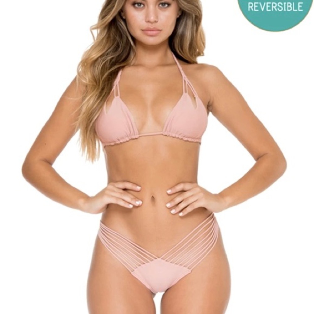 LULI FAMA ROSA Brazilian Zig Zag Bikini